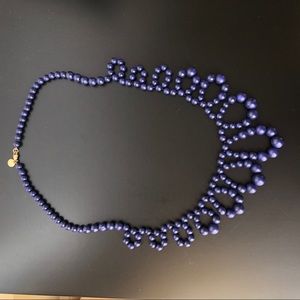 J Crew Navy beaded necklace